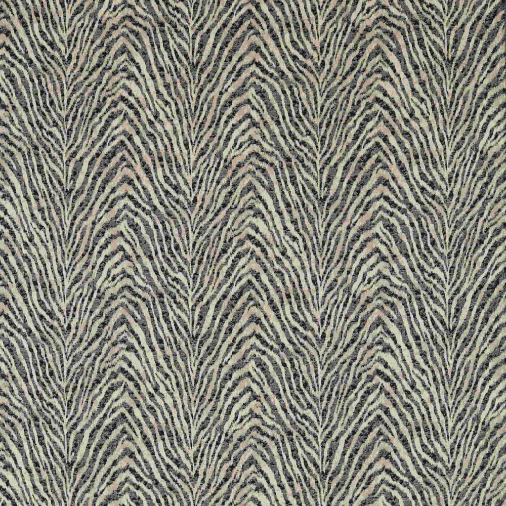 Clarke & Clarke Manda Fabric in Noir/Linen